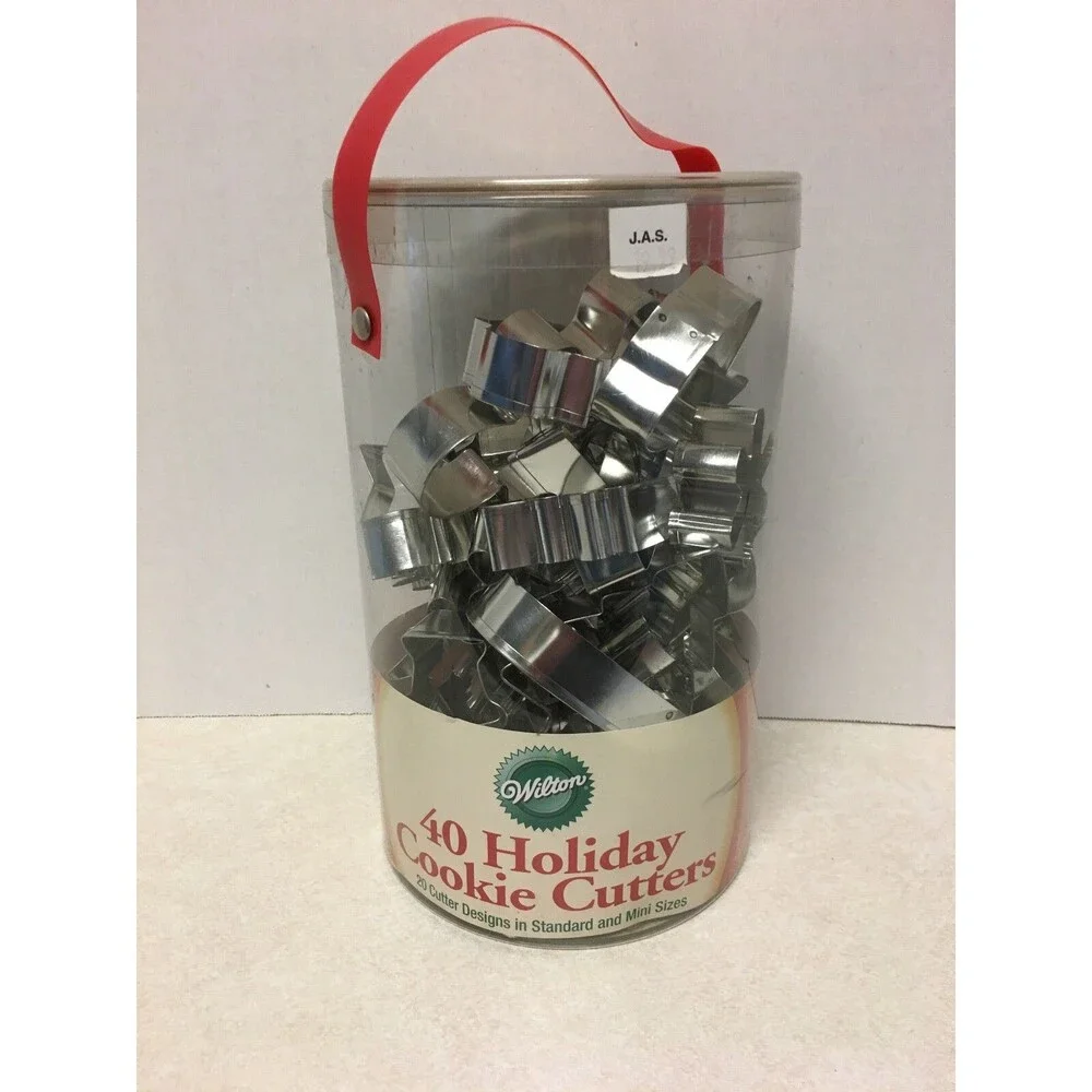 Wilton 40 Pc. Holiday Christmas Santa Angel Candy Cane Cookie Cutters NIB